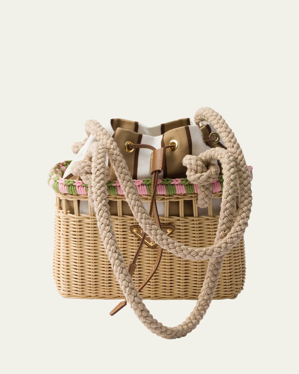 Basket Drawstring Shoulder Bag